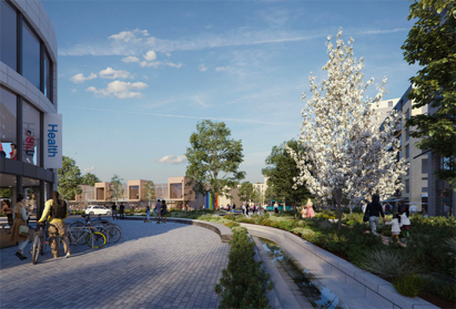 Cheshunt Lakeside will provide a number of local amenities including public landscaped spaces